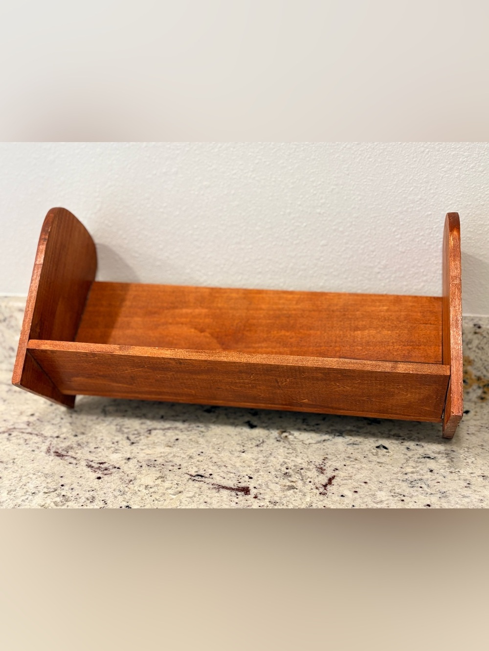 Solid Wood Book Display Shelf / Wall Shelf – Rustic Traditional - Picture 4 of 9